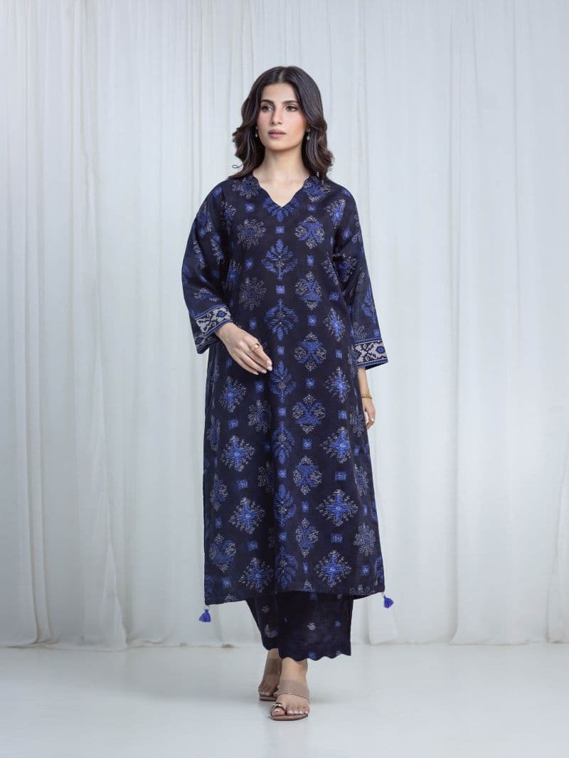 Printed Khaddar Co-Ord Set