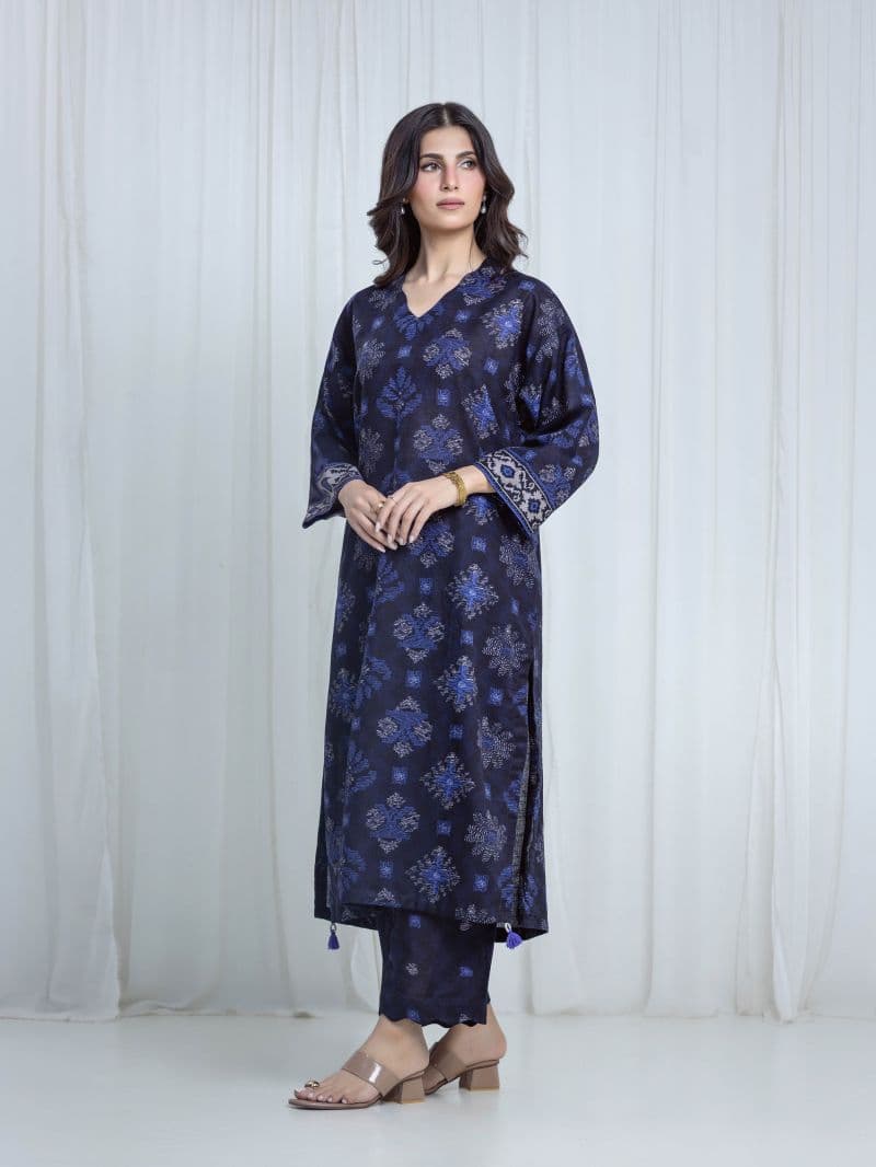 Printed Khaddar Co-Ord Set