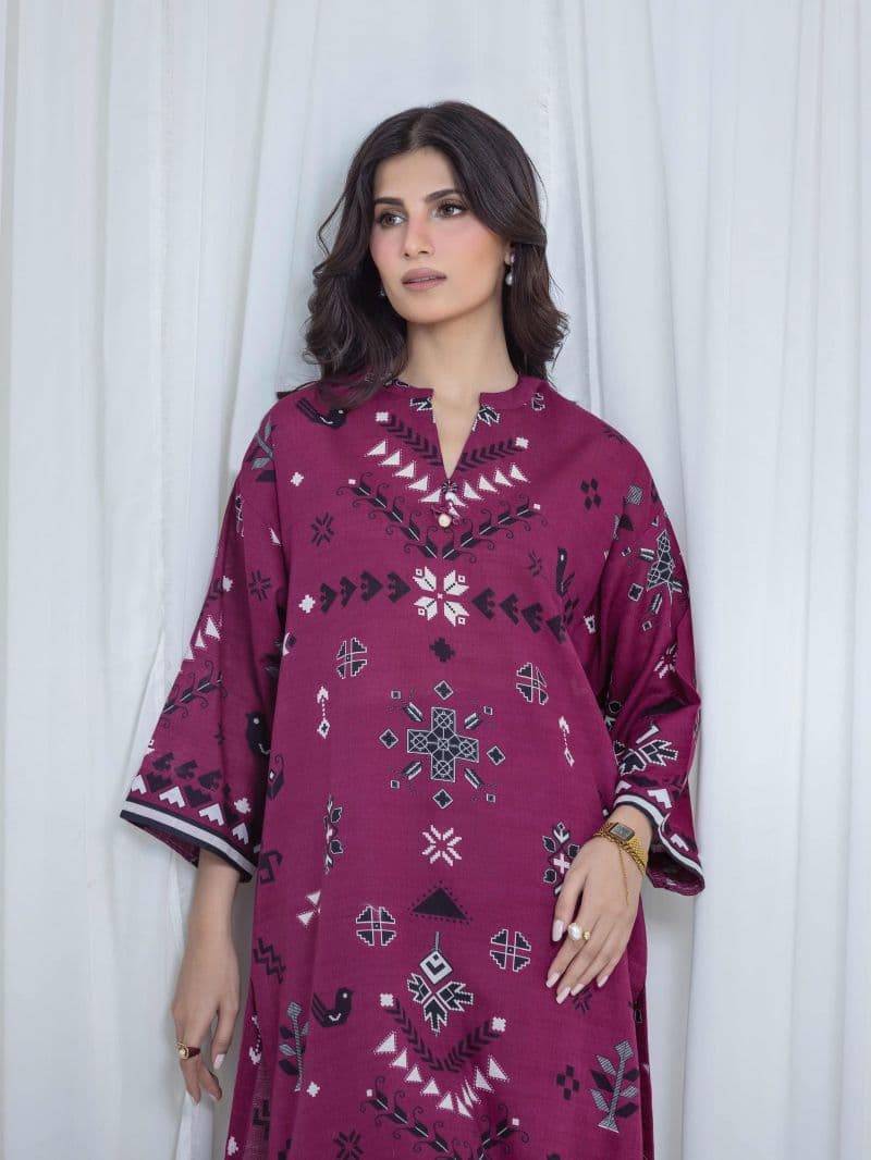 Printed Khaddar Co-Ord Set