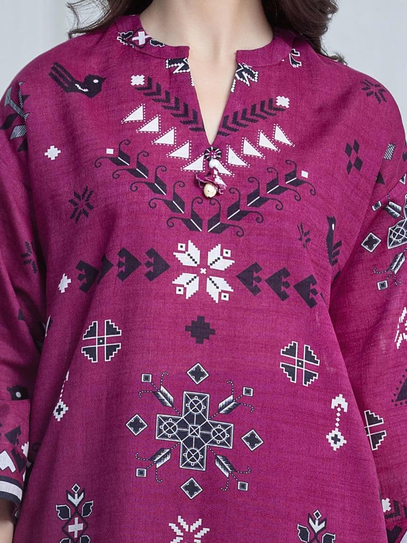 Printed Khaddar Co-Ord Set
