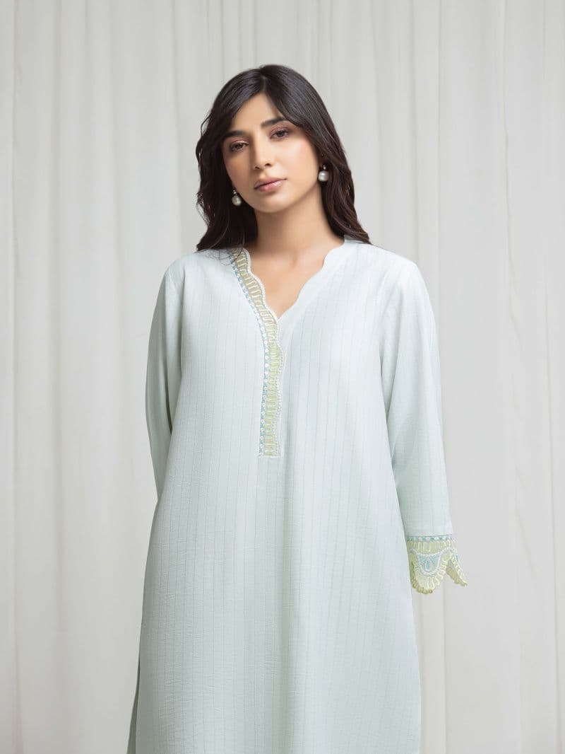 Embroidered Viscose Shirt Trouser