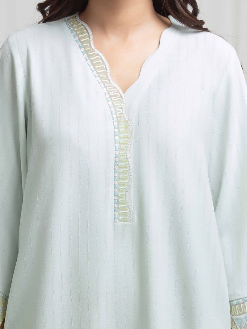 Embroidered Viscose Shirt Trouser