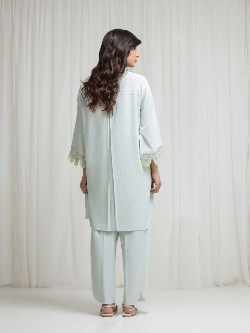 Embroidered Viscose Shirt Trouser