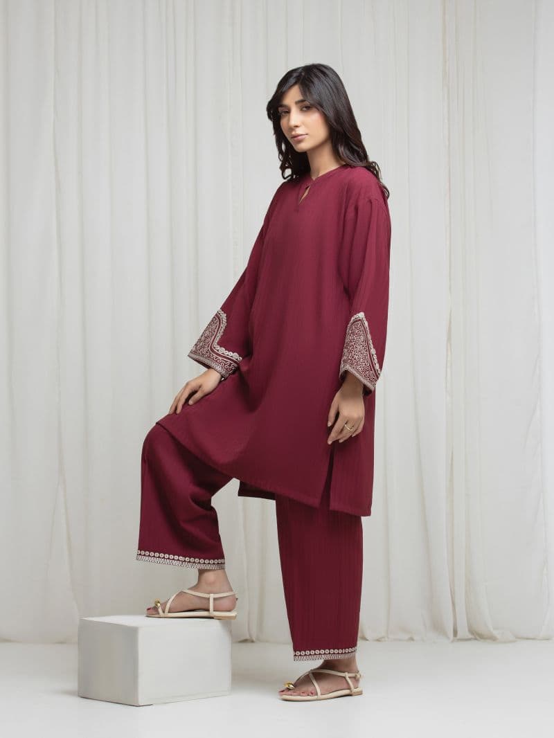 Embroidered Viscose Co-Ord Set
