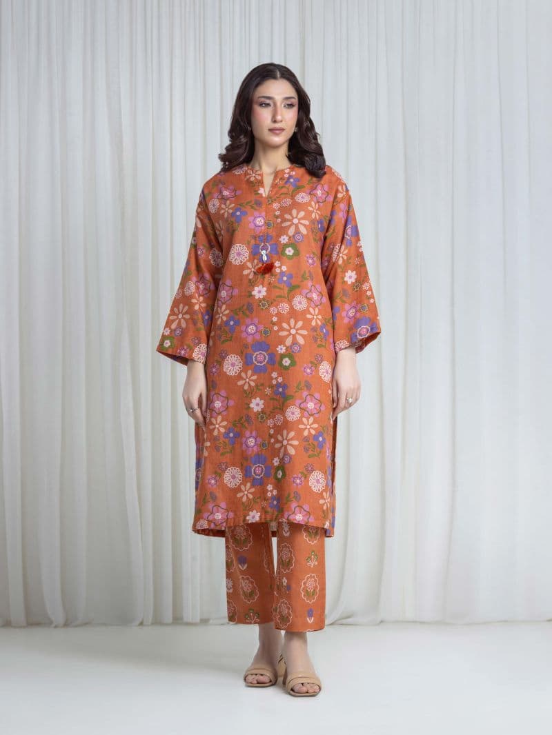 Printed Khaddar Co-Ord Set