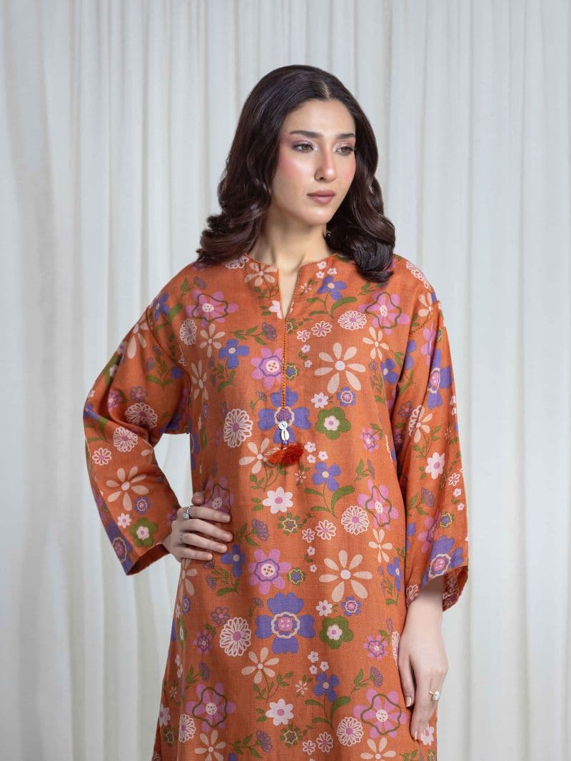 Printed Khaddar Co-Ord Set