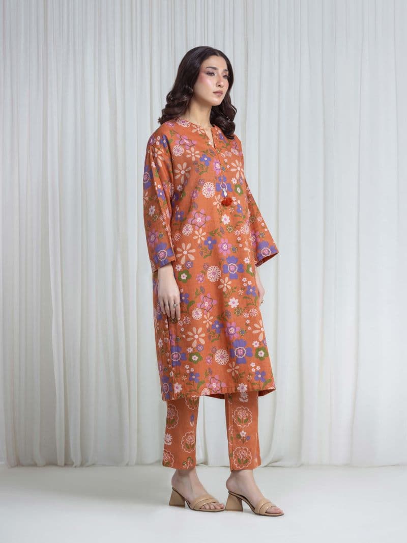 Printed Khaddar Co-Ord Set