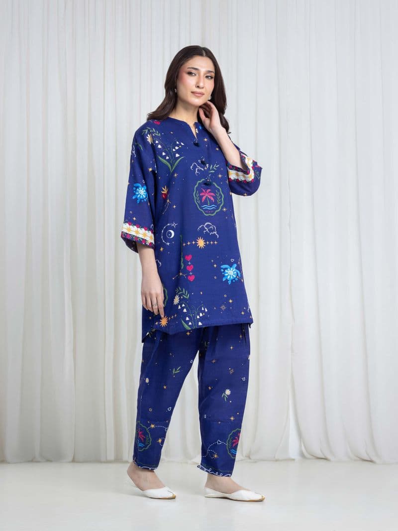 Printed Khaddar Co-Ord Set thumbnail