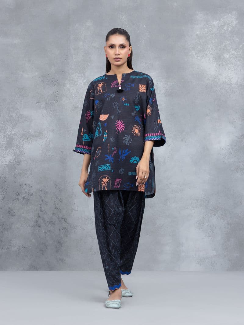 Printed Khaddar Co-Ord Set