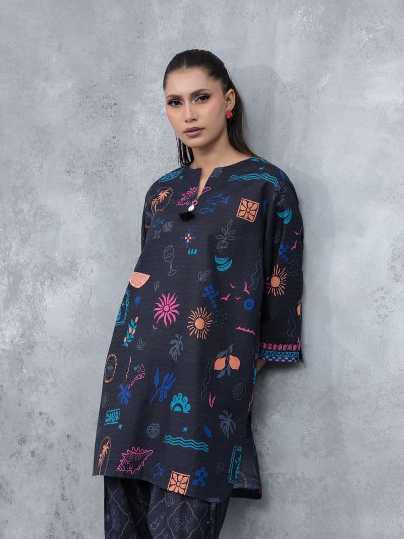 Printed Khaddar Co-Ord Set