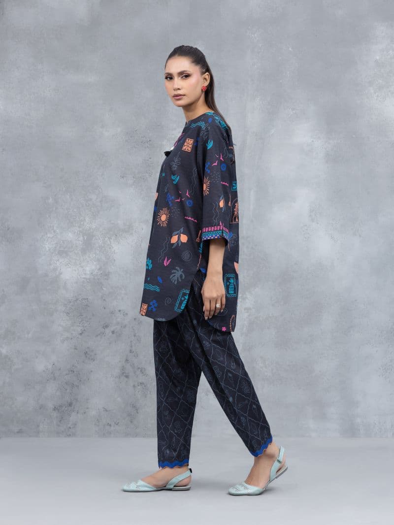 Printed Khaddar Co-Ord Set