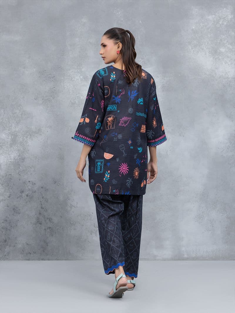 Printed Khaddar Co-Ord Set