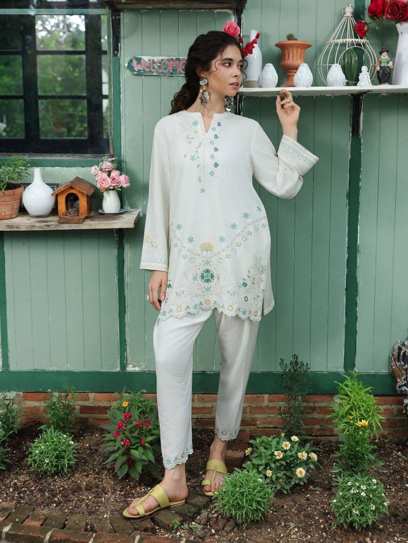Embroidered Viscose Co-Ord Set