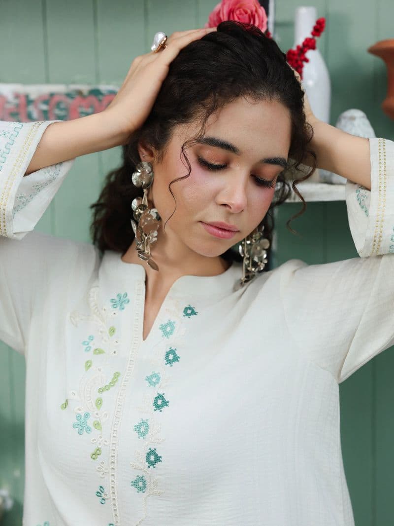 Embroidered Viscose Co-Ord Set