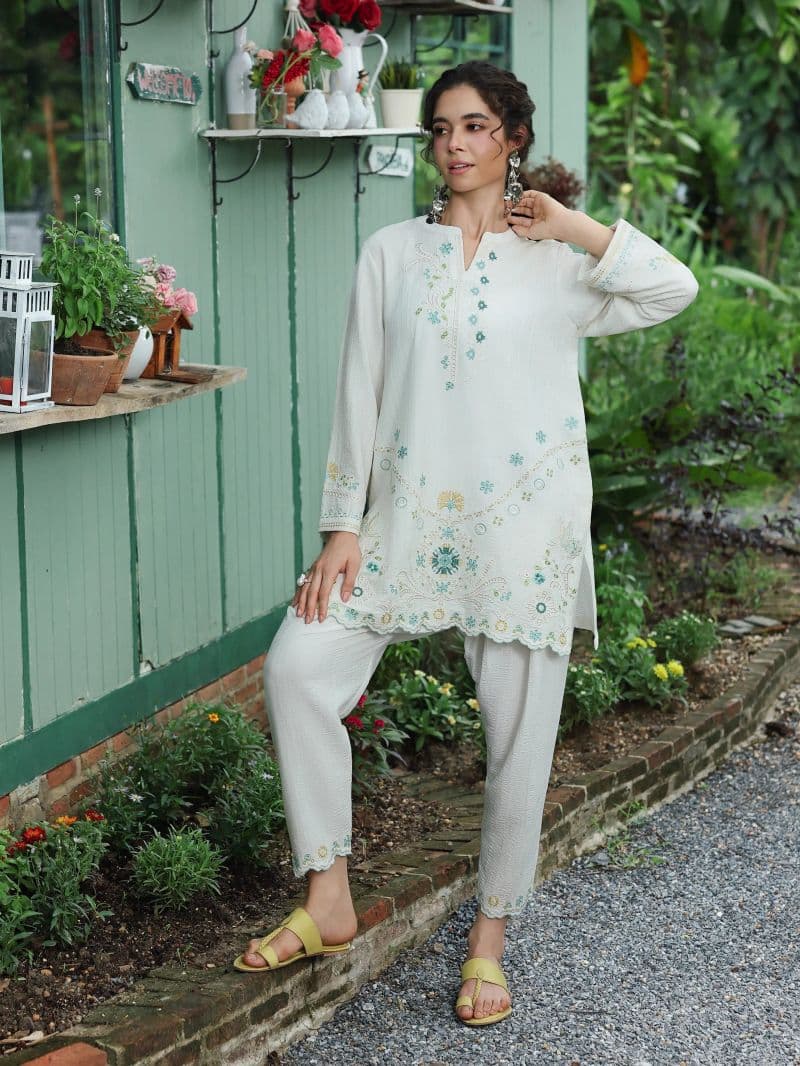 Embroidered Viscose Co-Ord Set