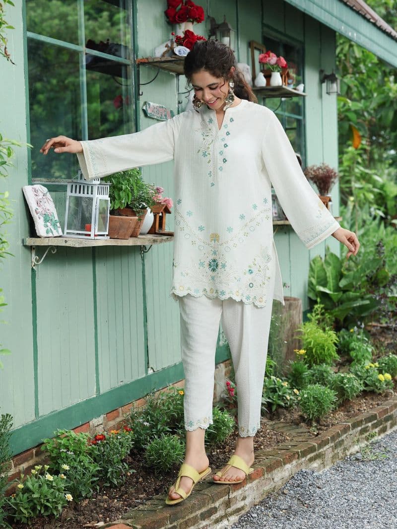 Embroidered Viscose Co-Ord Set
