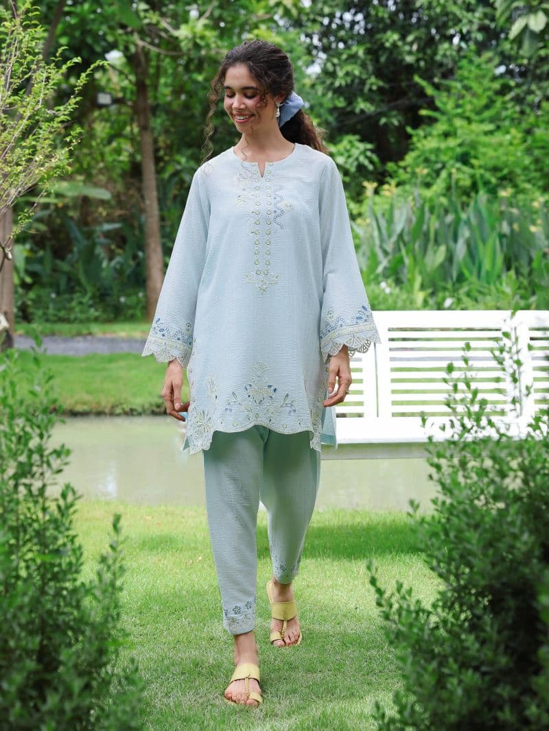 Embroidered Viscose Co-Ord Set
