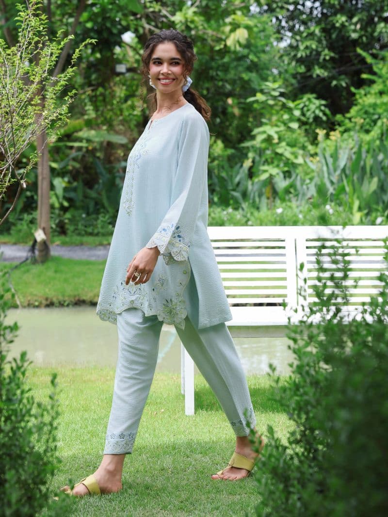 Embroidered Viscose Co-Ord Set