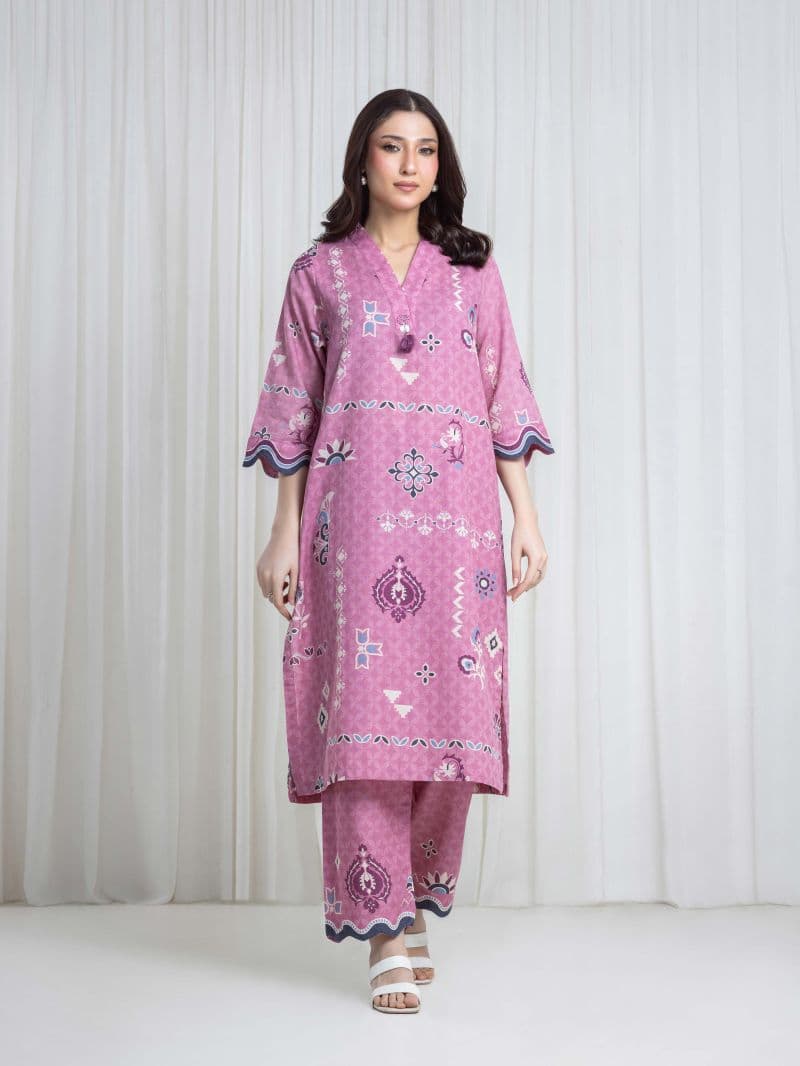 Printed Khaddar Co-Ord Set