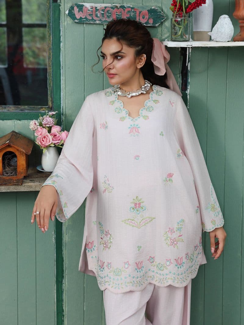 Embroidered Viscose Co-Ord Set
