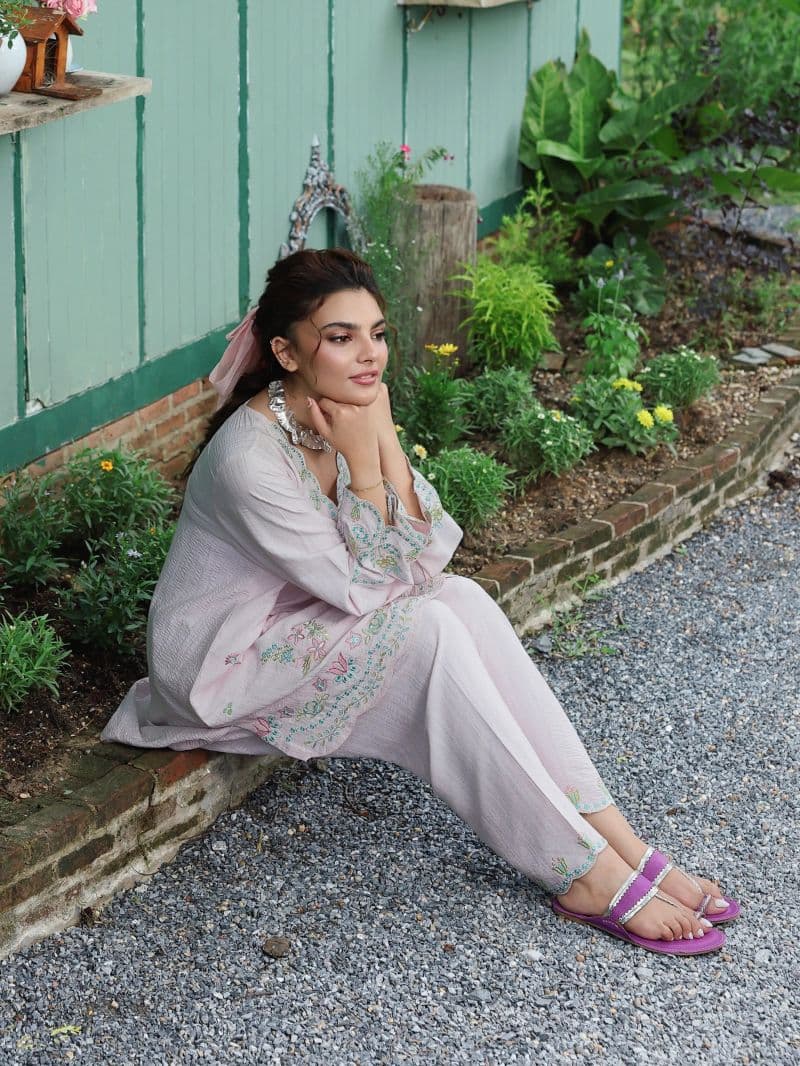 Embroidered Viscose Co-Ord Set