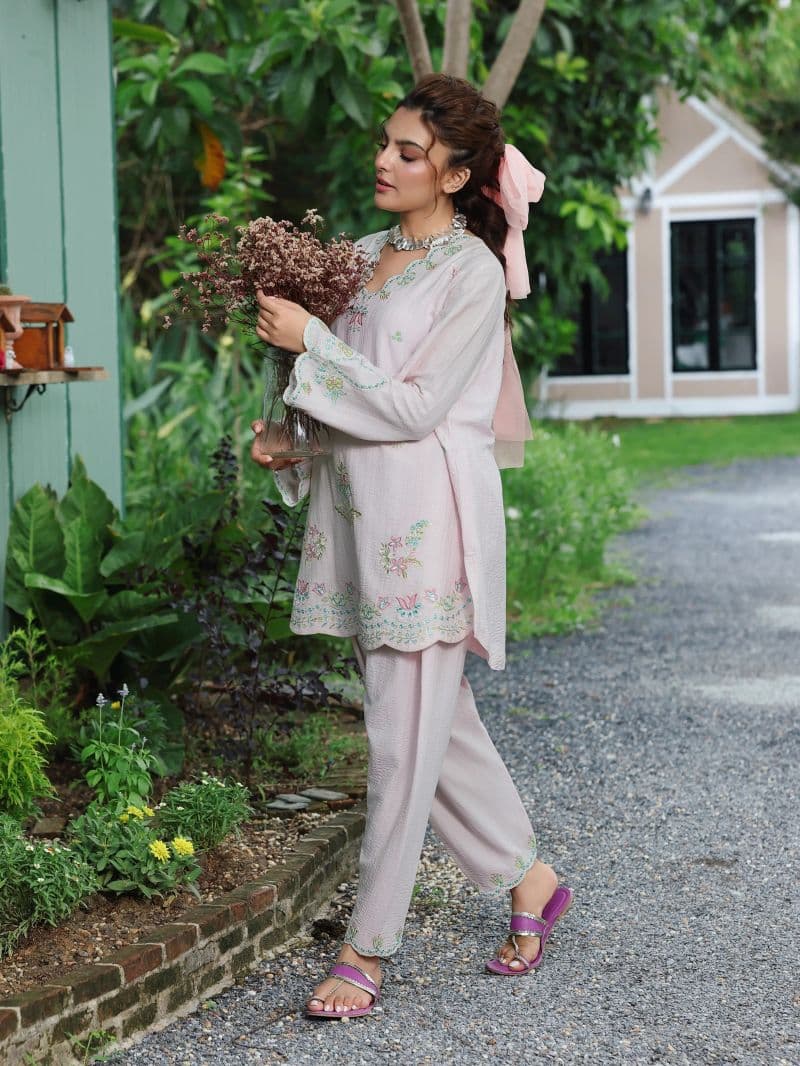 Embroidered Viscose Co-Ord Set