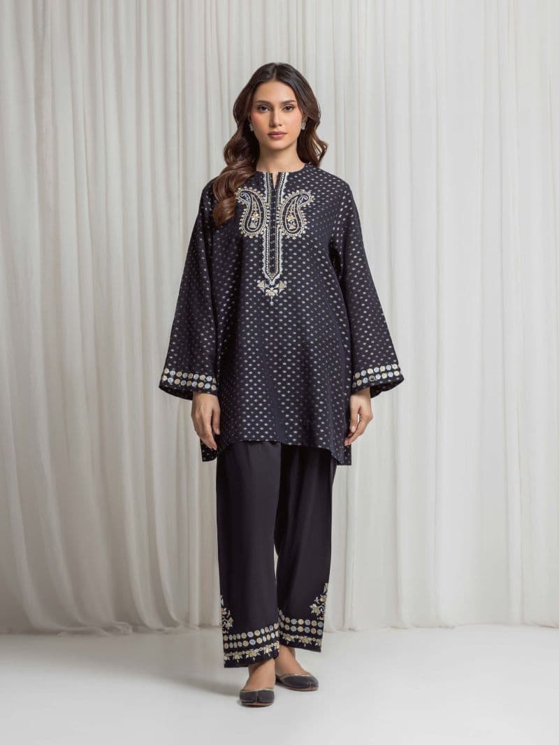 Embroidered Jacquard Co-Ord Set