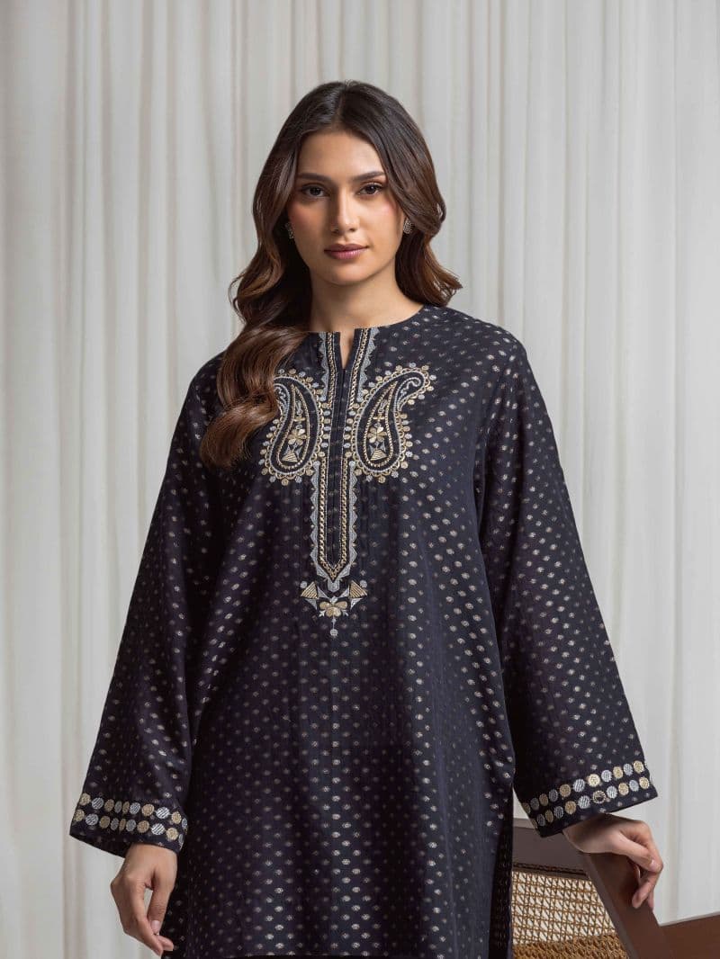 Embroidered Jacquard Co-Ord Set