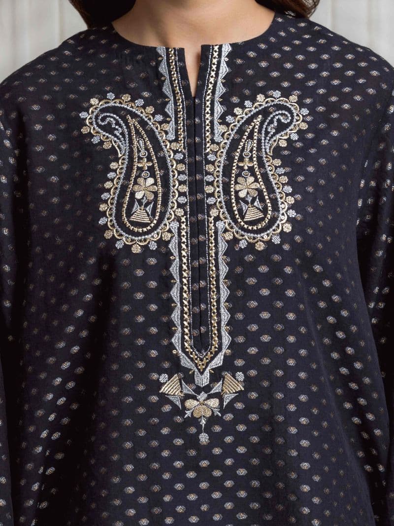 Embroidered Jacquard Co-Ord Set