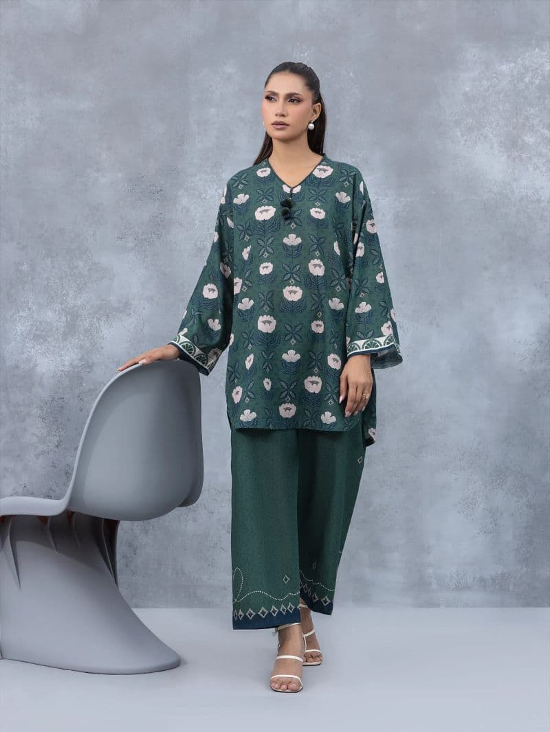 Printed Khaddar Co-Ord Set