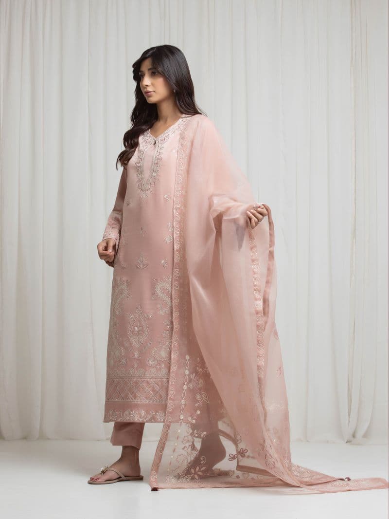 Embroidered Satin Suit thumbnail
