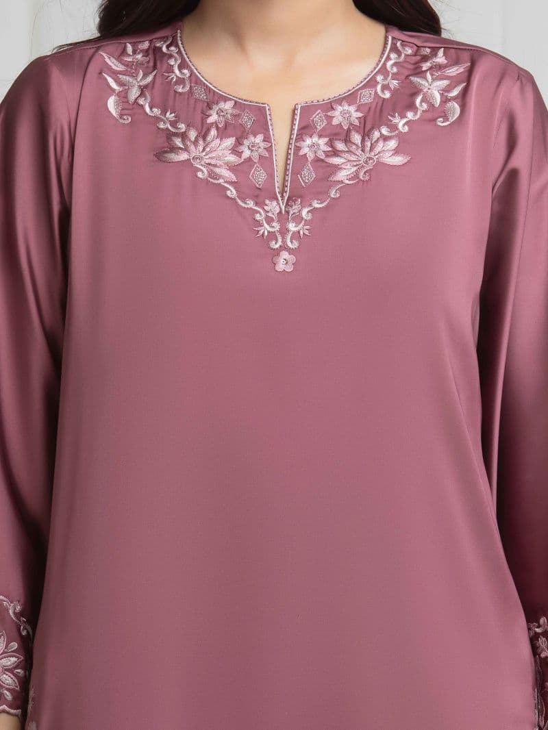 Embroidered Satin Suit thumbnail