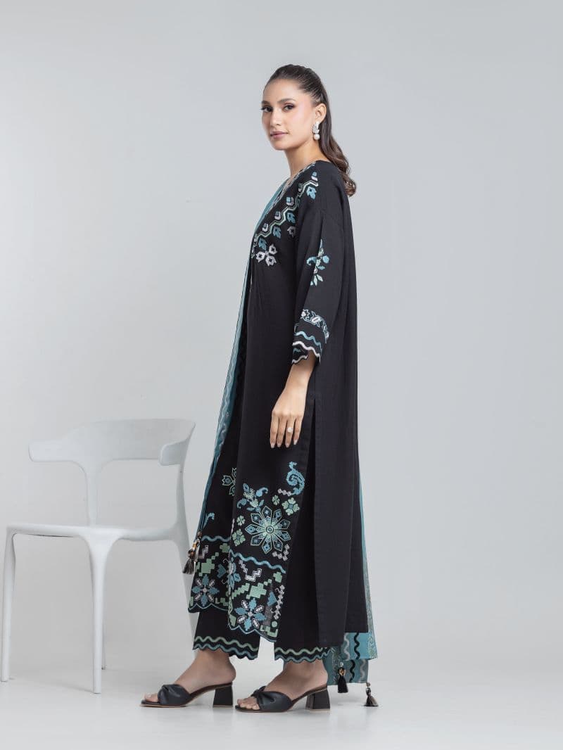 Embroidered Khaddar Suit
