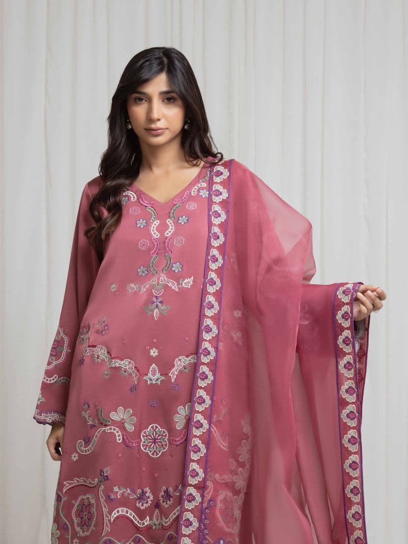 Embroidered Satin Suit thumbnail