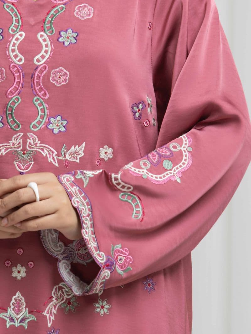 Embroidered Satin Suit thumbnail