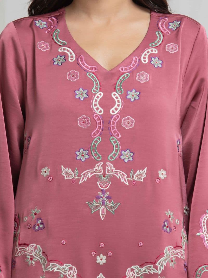 Embroidered Satin Suit thumbnail