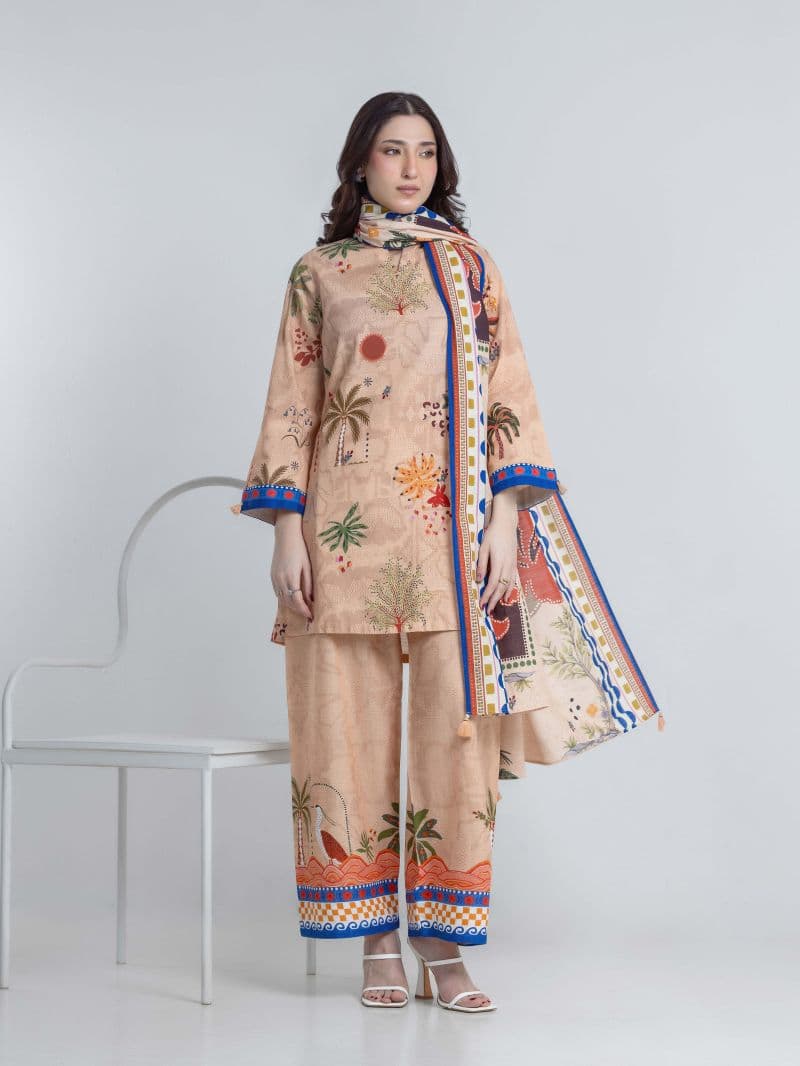 Printed Khaddar Suit