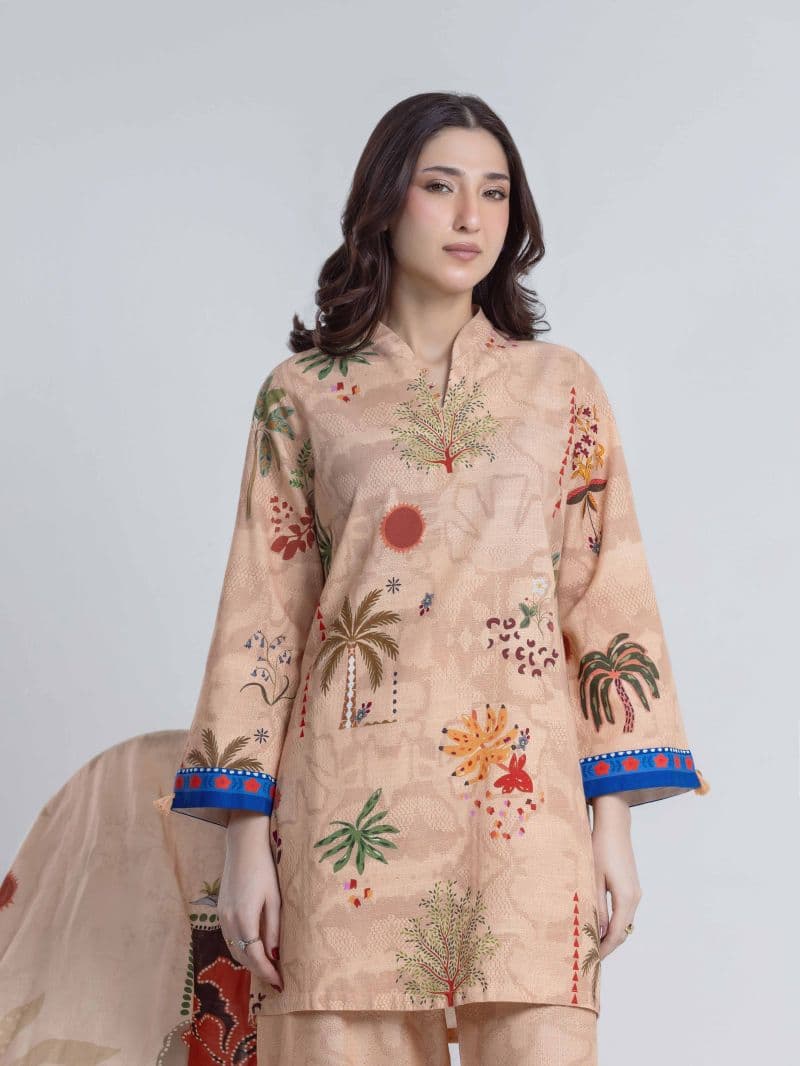 Printed Khaddar Suit