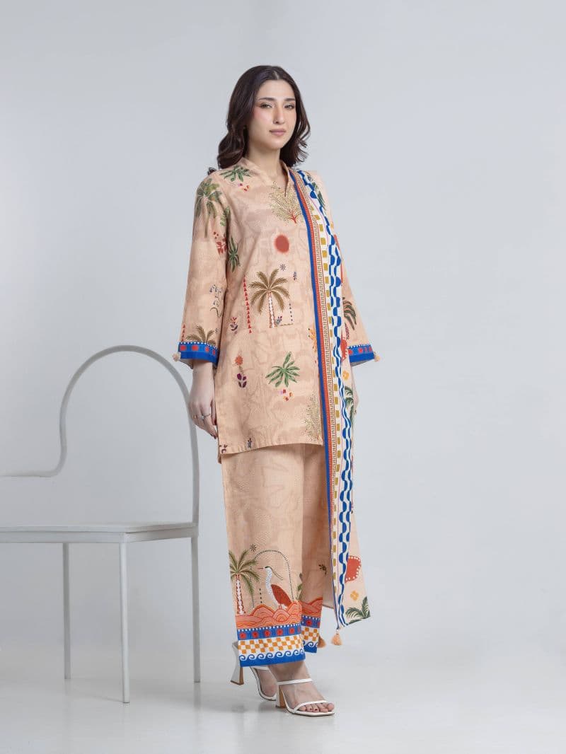 Printed Khaddar Suit