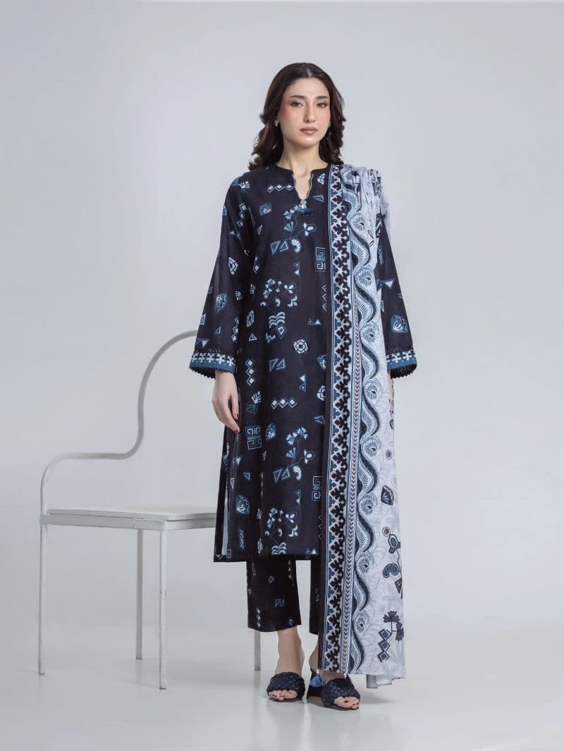 Printed Khaddar Suit