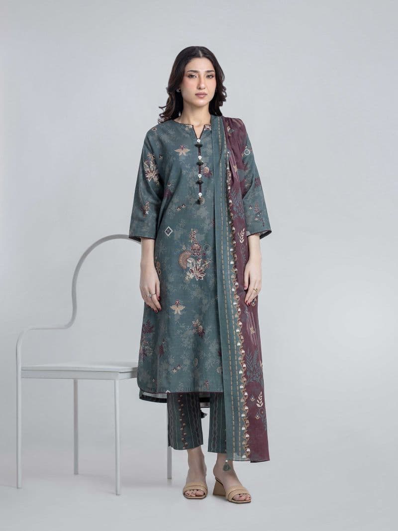 Printed Khaddar Suit