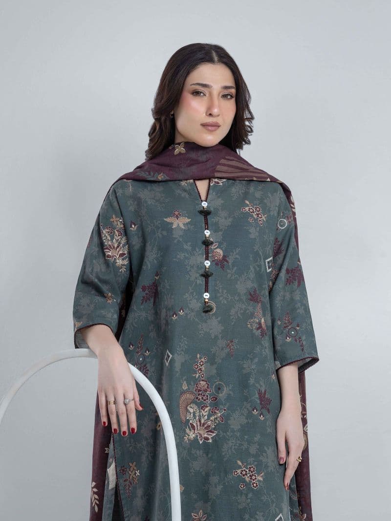 Printed Khaddar Suit