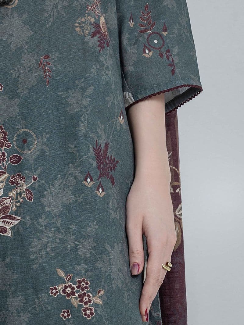 Printed Khaddar Suit