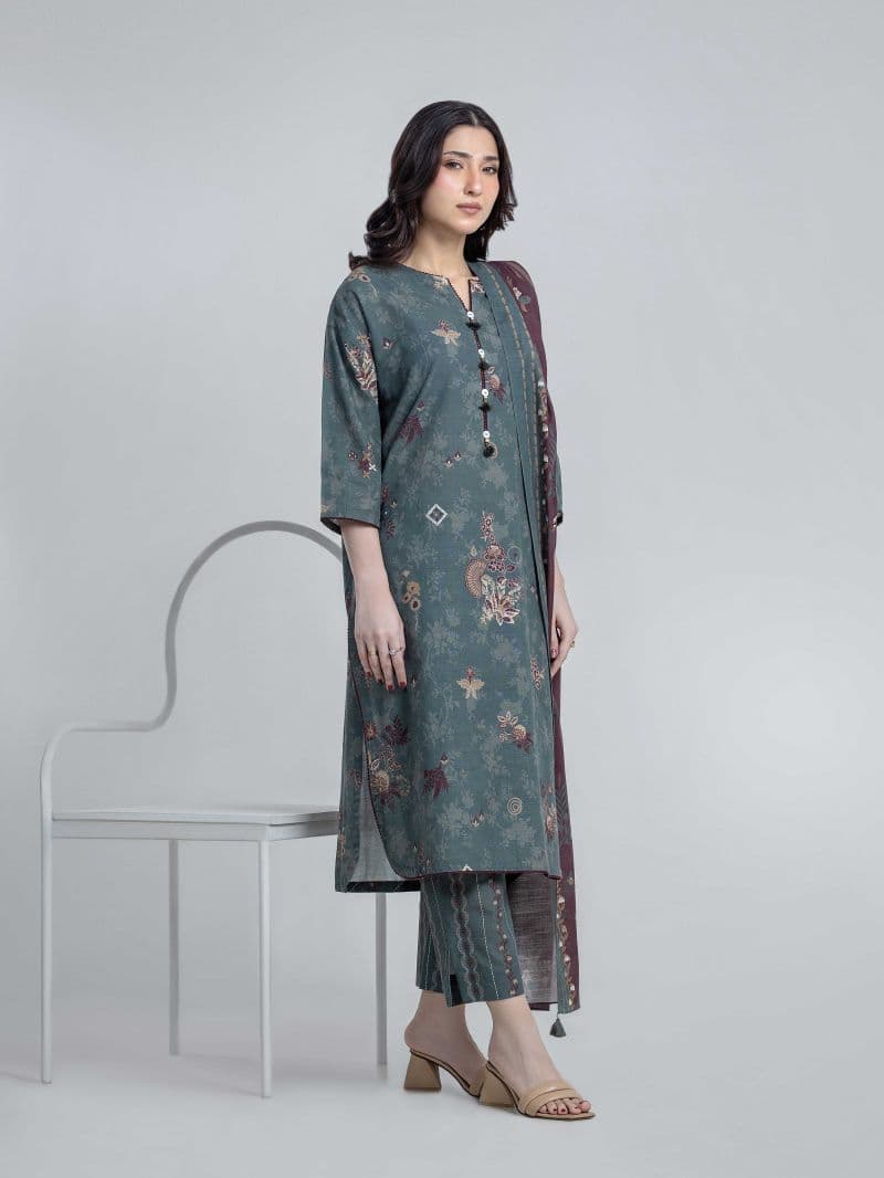 Printed Khaddar Suit