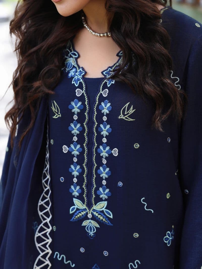 Embroidered Viscose Suit