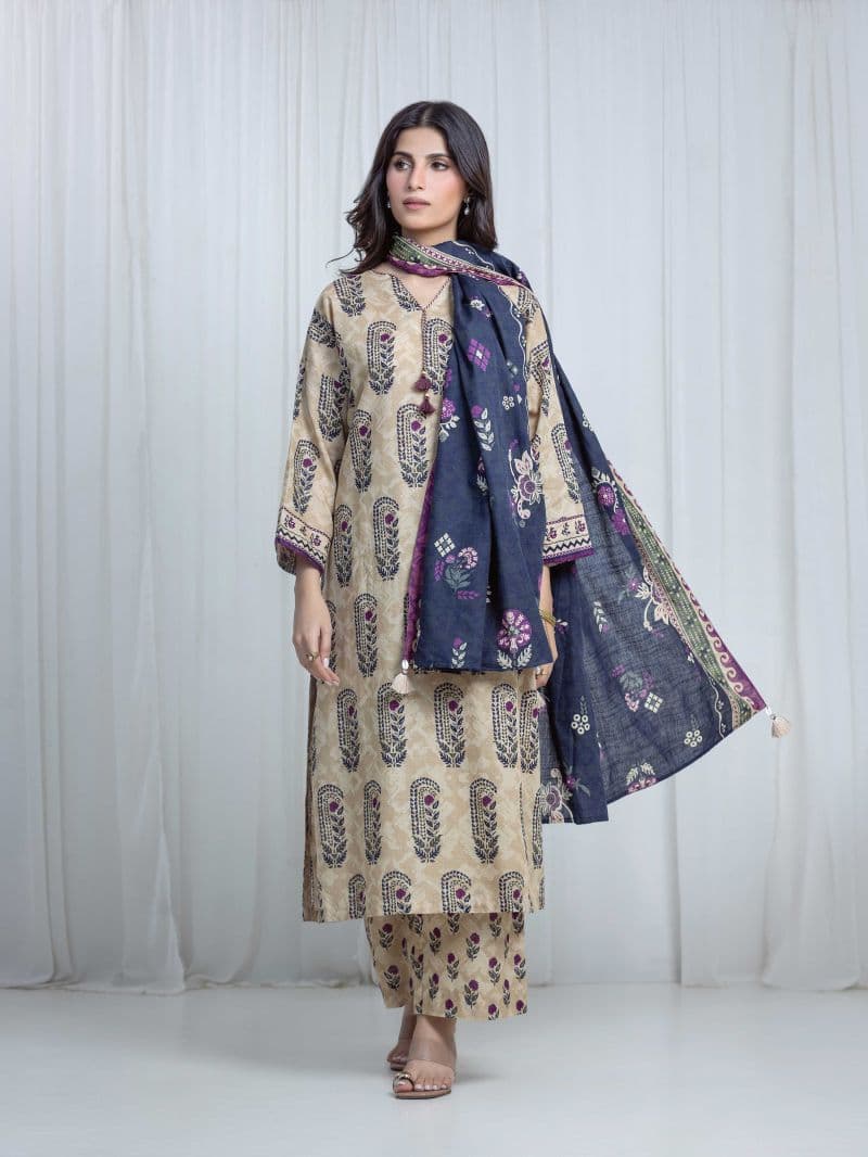 Printed Khaddar Suit