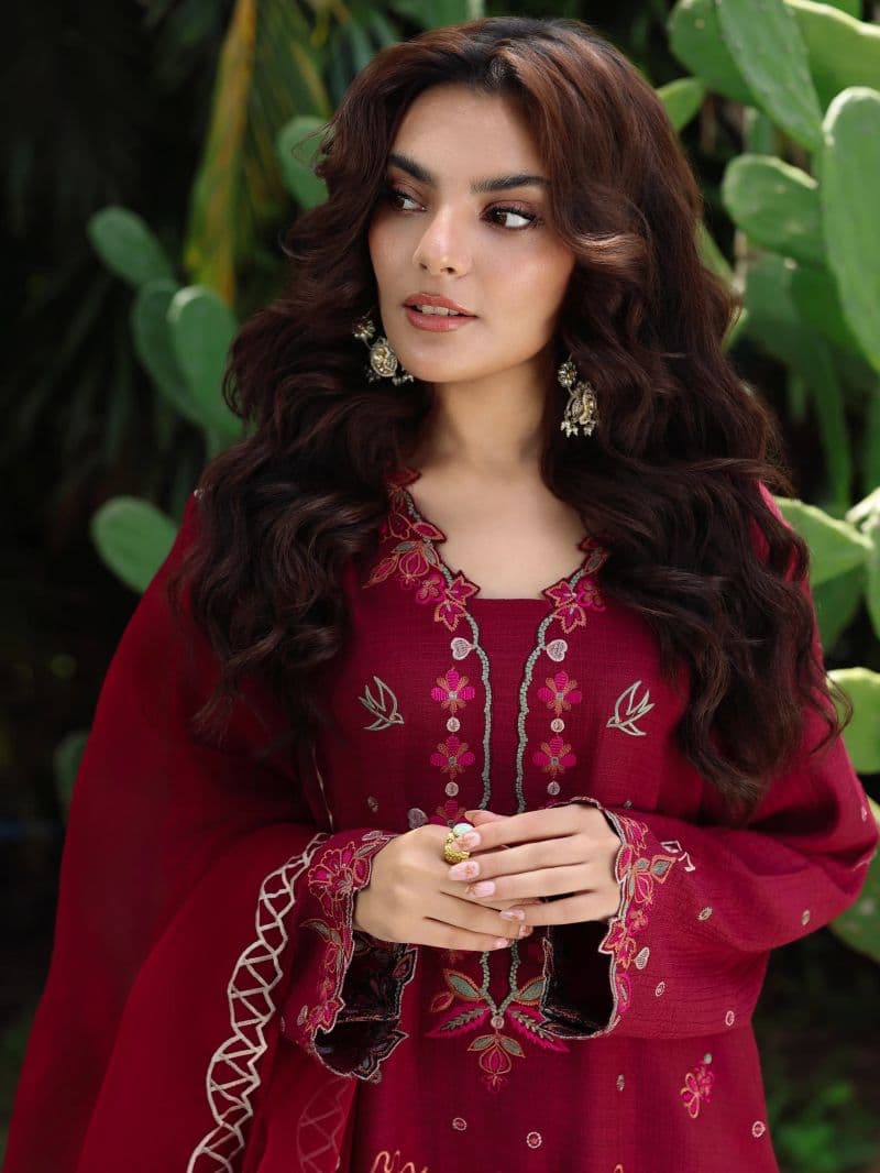 Embroidered Blended Suit