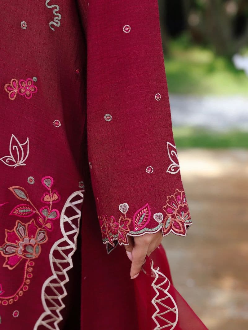 Embroidered Blended Suit