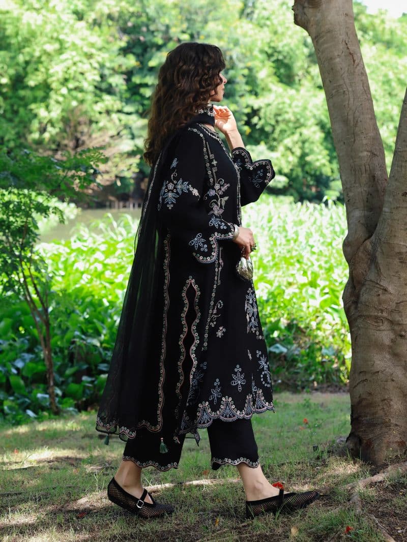Embroidered Viscose Suit
