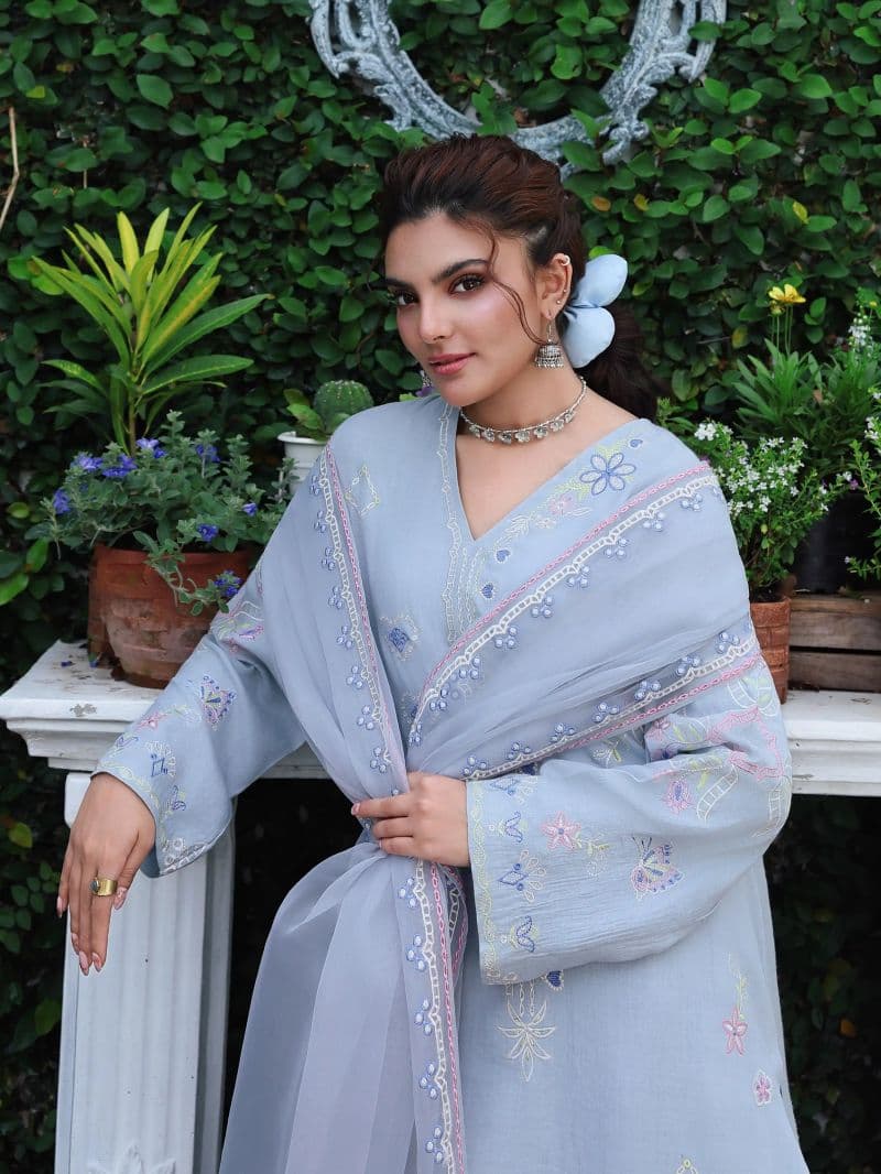Embroidered Blended Suit